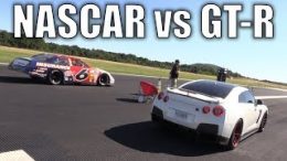 NASCAR-takes-on-a-GT-R-Porsche-Roush-Mustang
